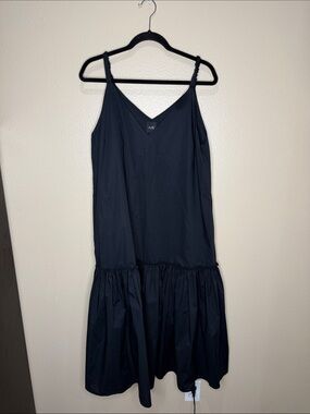 Ruti Black V-Neck Tiered Flounce Camisole Dress - Size S/M